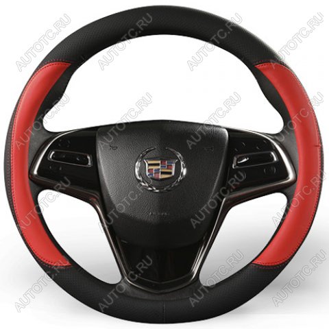 879 р. Оплётка на руль (37-39см GP 2102 кож/зам) Автопилот   (черный/красный)  с доставкой в г. Кемерово