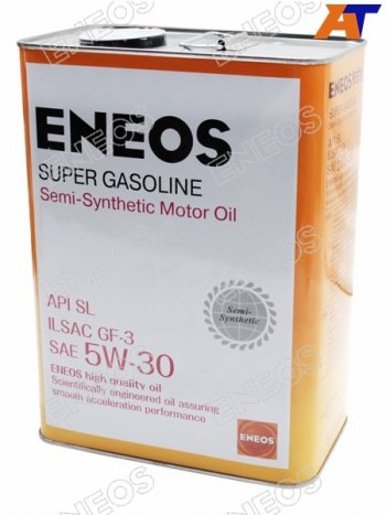 3 679 р. Масло моторное полусинтетическое ENEOS Super Gasoline 5W-30 SL, GF-3 4л ENEOS OIL1361  с доставкой в г. Кемерово. Увеличить фотографию 1