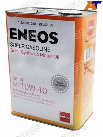 3 679 р. Масло моторное полусинтетическое ENEOS Super Gasoline 10W-40 SL 4л ENEOS OIL1357  с доставкой в г. Кемерово. Увеличить фотографию 1