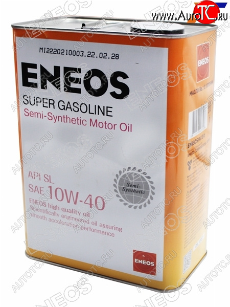 3 679 р. Масло моторное полусинтетическое ENEOS Super Gasoline 10W-40 SL 4л ENEOS OIL1357  с доставкой в г. Кемерово