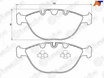 Колодки тормозные передние FL-FR SAT BMW X5  E53 (1999-2003) дорестайлинг