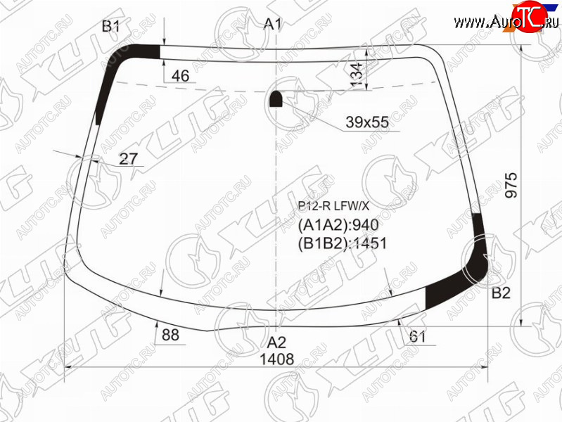 6 899 р. Стекло лобовое Nissan Primera 01-08 XYG P12-R LFW/X  с доставкой в г. Кемерово