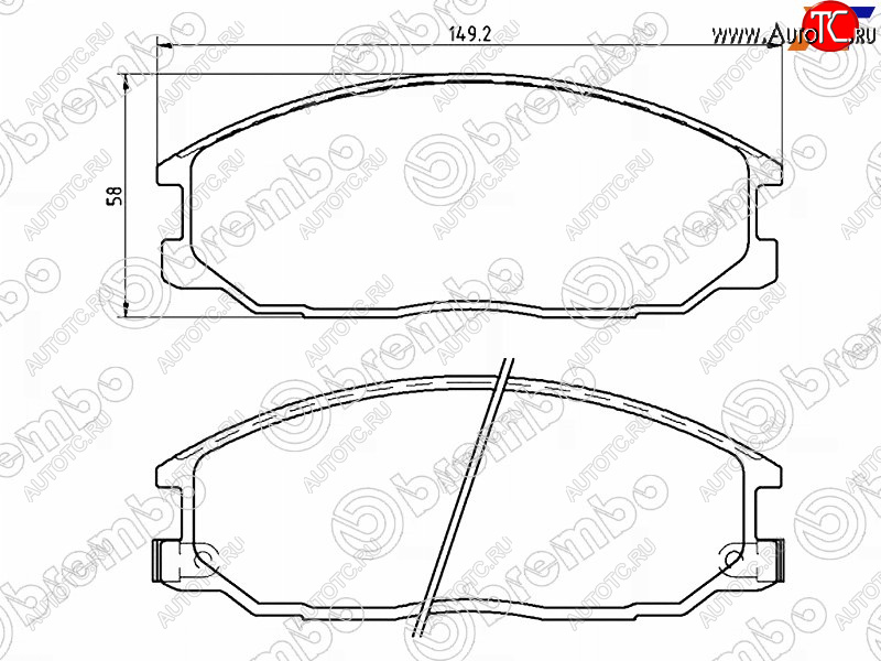 5 449 р. Колодки тормозные перед FL-FR SAT SSANGYONG Rexton Y290 (2012-2017)  с доставкой в г. Кемерово