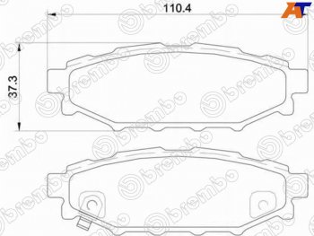 Колодки тормозные задние RH-LH SAT Subaru Forester  SH - Impreza  GH