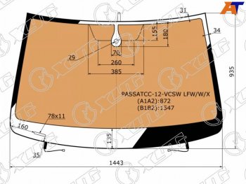 21 999 р. Стекло лобовое (Обогрев полный Датчик дождя Молдинг) Volkswagen Passat CC 12-16 XYG PASSATCC-12-VCSW LFW/W/X  с доставкой в г. Кемерово. Увеличить фотографию 1