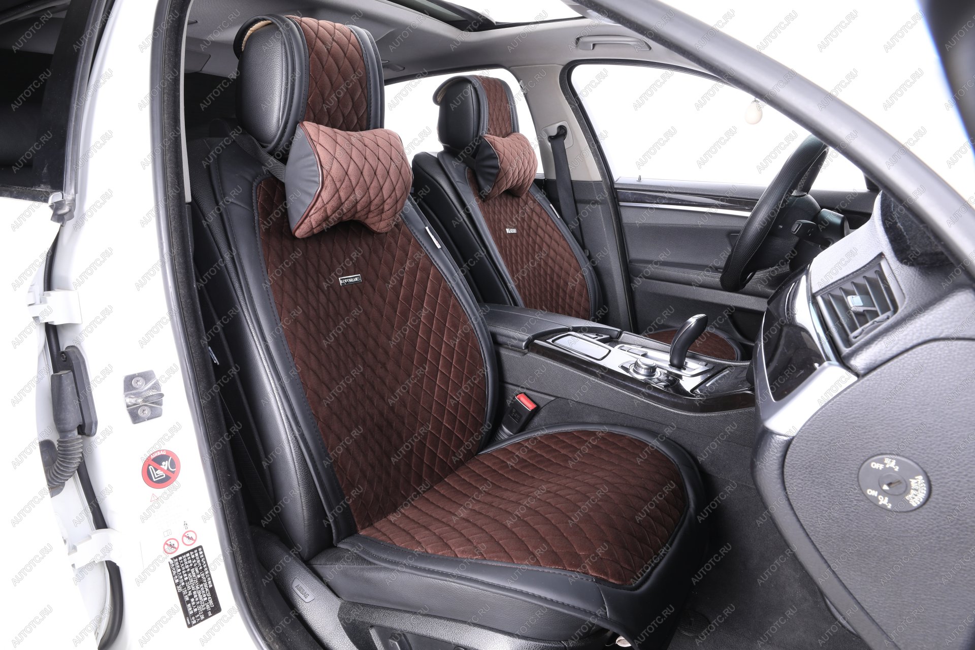 3 679 р. Накидка на сиденье (Velour велюр) Автопилот   (коричневый)  с доставкой в г. Кемерово
