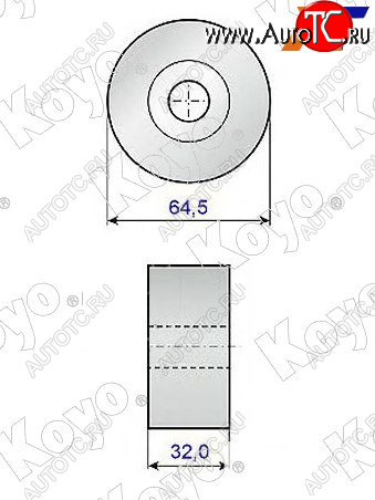 1 579 р. Ролик ремня ГРМ направляющий MMC 4G93,4G94 00- KOYO PU276433RR1D  с доставкой в г. Кемерово