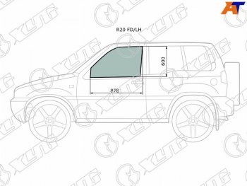 2 789 р. Стекло боковое опускное (Спереди Слева Цвет зеленый) Nissan Terrano 93-95  Ford Maverick 93-00  XYG R20 FD/LH  с доставкой в г. Кемерово. Увеличить фотографию 1