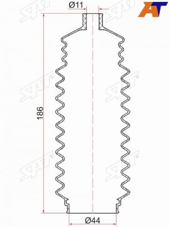 399 р. Пыльник рулевой рейки NISSAN PRIMERA 96-01SUNNY B14 94-99PULSAR N15 95-00HONDA ACCORD C.. 94-98 SAT R-2542  с доставкой в г. Кемерово. Увеличить фотографию 1