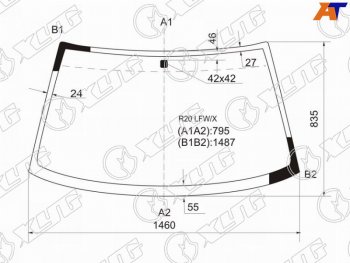 5 849 р. Стекло лобовое Nissan Terrano 93-95  Ford Maverick 93-00  Nissan Mistral 94-99  Terrano II 93-06 XYG R20 LFW/X  с доставкой в г. Кемерово. Увеличить фотографию 1