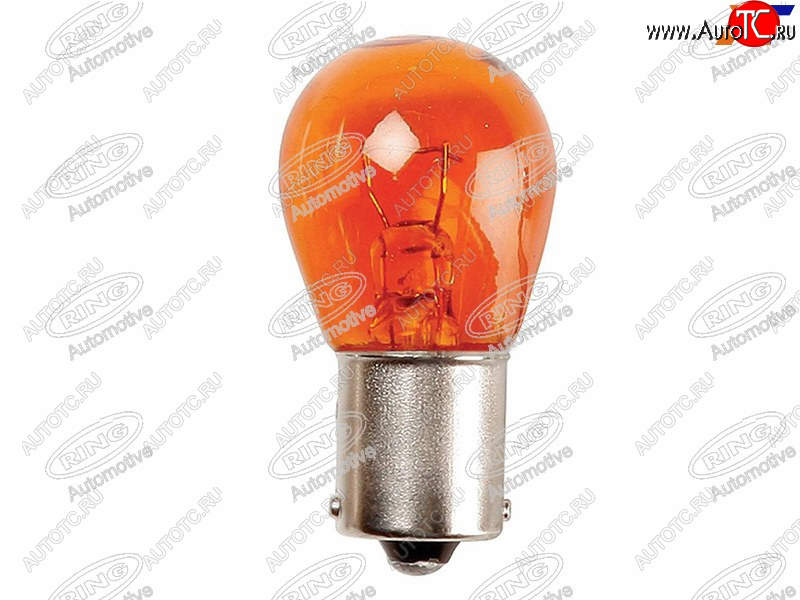 43 р. Лампа дополнительного освещения PY21W Янтарная 12V 21W (усики без смещения) RING R343  с доставкой в г. Кемерово