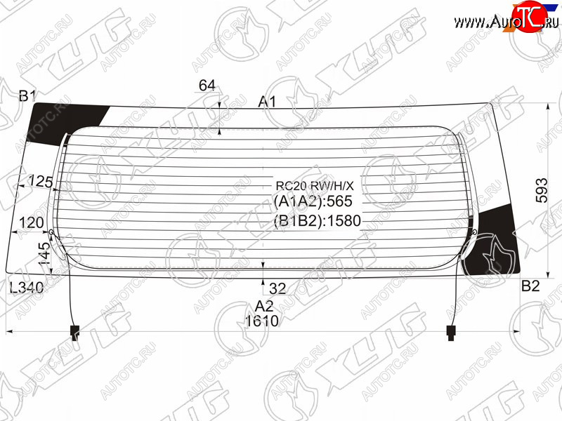 10 899 р. Стекло заднее (Цвет зеленый Обогрев) Toyota Alphard (H10) 02-08 XYG RC20 RW/H/X  с доставкой в г. Кемерово
