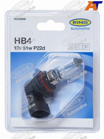599 р. Лампа головного освещения HB4  12V 51W Блистер 1 шт. RING REU9006  с доставкой в г. Кемерово. Увеличить фотографию 1