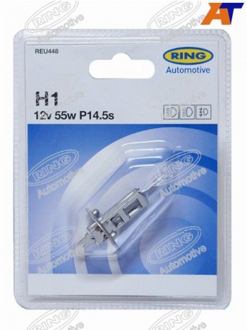 221 р. Лампа головного освещения H1  12V 55W Блистер 1 шт. RING REU448  с доставкой в г. Кемерово. Увеличить фотографию 1