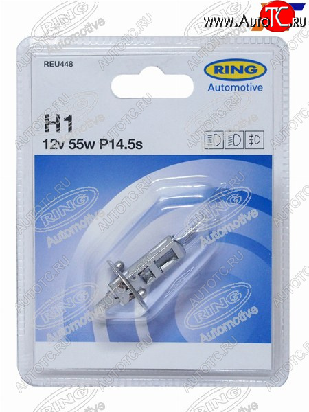 221 р. Лампа головного освещения H1  12V 55W Блистер 1 шт. RING REU448  с доставкой в г. Кемерово