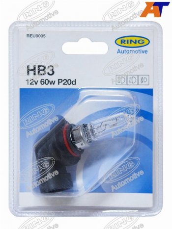 499 р. Лампа головного освещения HB3  12V 60W Блистер 1 шт. RING REU9005  с доставкой в г. Кемерово. Увеличить фотографию 1