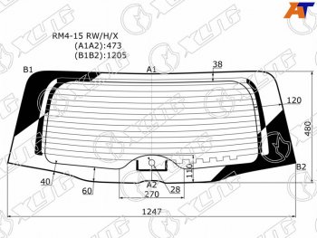 Стекло заднее (Цвет зеленый Обогрев) Honda CR-V 11-18 XYG RM4-15 RW/H/X