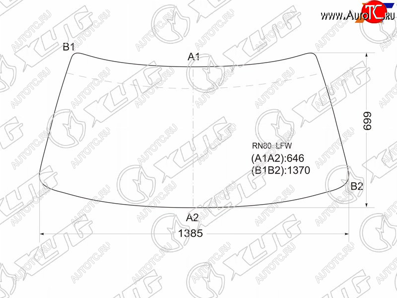 7 299 р. Стекло лобовое Toyota Hilux Pick Up 88-97  Great Wall Safe 01-09  Toyota 4Runner 89-95  Hilux Sur XYG RN80 LFW  с доставкой в г. Кемерово