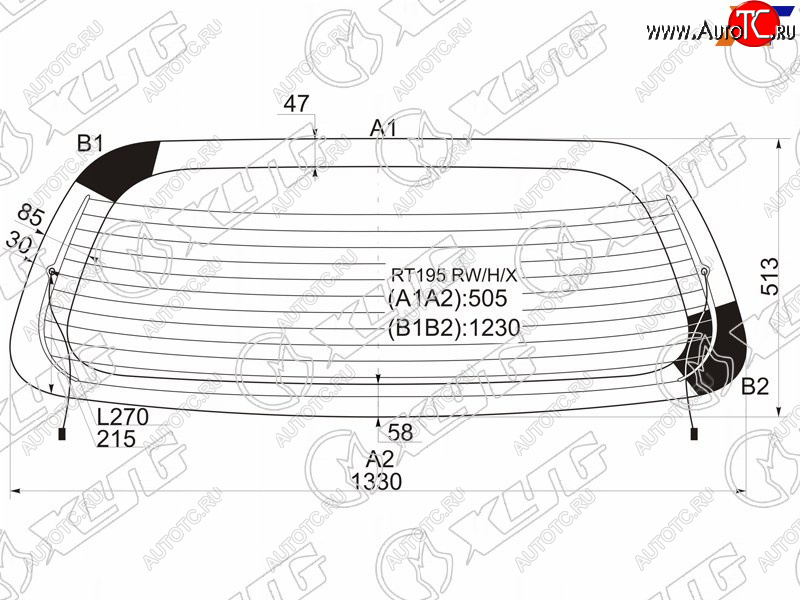 8 999 р. Стекло заднее (Цвет зеленый Обогрев) Toyota Caldina (T190) 92-02  Carina E 92-98 XYG RT195 RW/H/X  с доставкой в г. Кемерово