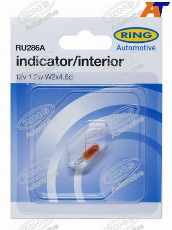 155 р. Лампа дополнительного освещения W1.2W Индикатор (Янтарная) 12V 1.2W Блистер 1 шт. RING RU286A  с доставкой в г. Кемерово. Увеличить фотографию 1