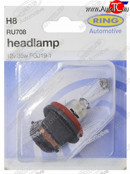 949 р. Лампа головного освещения H8  12V 35W Блистер 1 шт. RING RU708  с доставкой в г. Кемерово