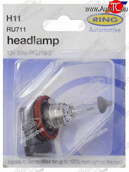 839 р. Лампа головного освещения H11  12V 55W Блистер 1 шт. RING RU711  с доставкой в г. Кемерово