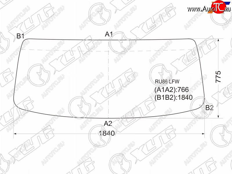 7 849 р. Стекло лобовое Hino 300 07-  Dutro 02-11  Toyota Dyna 99-11  ToyoAce 99-16 XYG RU86 LFW  с доставкой в г. Кемерово
