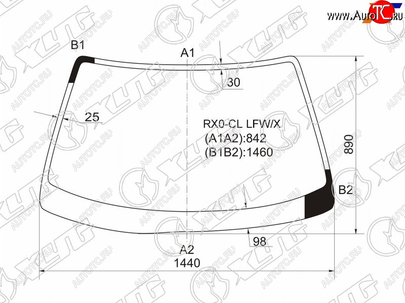 5 299 р. Стекло лобовое Toyota Mark II (X100) 96-00  Chaser (X100) 96-01 XYG RXO-CL LFW/X  с доставкой в г. Кемерово
