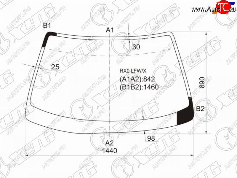 5 299 р. Стекло лобовое Toyota Mark II (X100) 96-00  Chaser (X100) 96-01 XYG RXO LFW/X  с доставкой в г. Кемерово