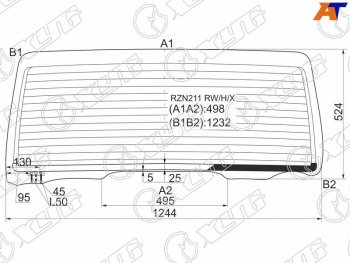 7 999 р. Стекло заднее (Цвет зеленый Обогрев) Toyota 4Runner 02-09  Hilux Surf 02-09 XYG RZN211 RW/H/X  с доставкой в г. Кемерово. Увеличить фотографию 3