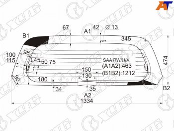 5 999 р. Стекло заднее (Цвет зеленый Обогрев) Honda Fit 01-07  Jazz 02-09 XYG SAA RW/H/X  с доставкой в г. Кемерово. Увеличить фотографию 2
