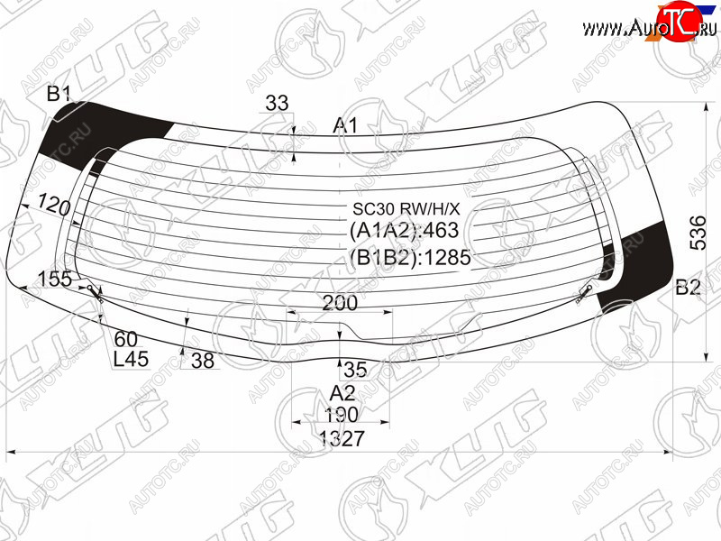 7 999 р. Стекло заднее (Цвет зеленый Обогрев 5D HBK) Toyota Vitz 10-20  Yaris 10-20 XYG SC30 RW/H/X  с доставкой в г. Кемерово