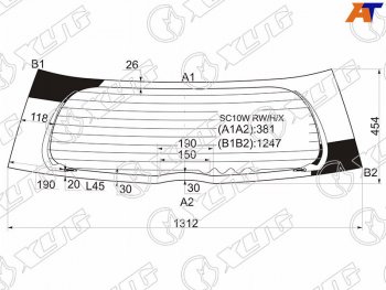 7 999 р. Стекло заднее (Цвет зеленый Обогрев) Scion xA 04-06  Toyota Ist 02-07 XYG SC10W RW/H/X  с доставкой в г. Кемерово. Увеличить фотографию 1