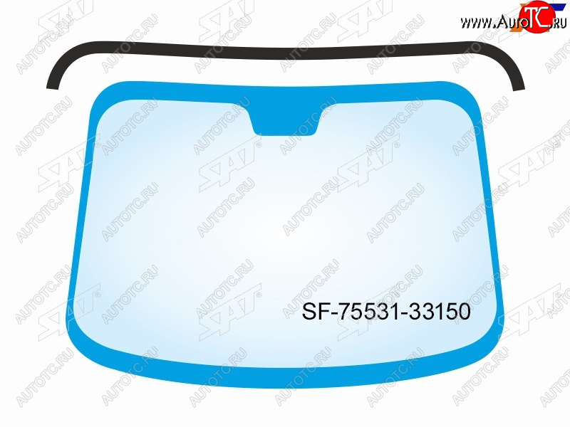 579 р. Молдинг лобового стекла (Сверху) SAT  Toyota Camry  XV70 (2017-2021) дорестайлинг  с доставкой в г. Кемерово