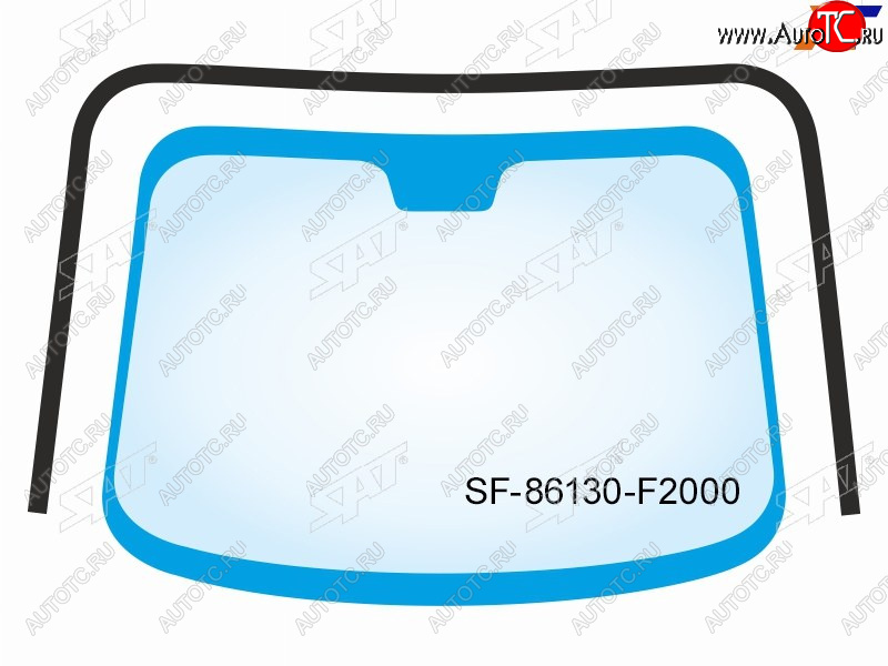 2 599 р. Молдинг лобового стекла (П-образный) SAT Hyundai Elantra AD дорестайлинг (2016-2019)  с доставкой в г. Кемерово