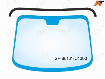 729 р. Молдинг лобового стекла (Сверху) Hyundai Sonata 04-19 SAT SF-86131-C1000  с доставкой в г. Кемерово. Увеличить фотографию 1