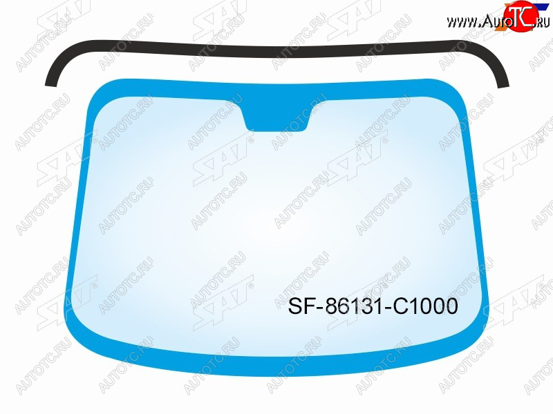 729 р. Молдинг лобового стекла (Сверху) Hyundai Sonata 04-19 SAT SF-86131-C1000  с доставкой в г. Кемерово