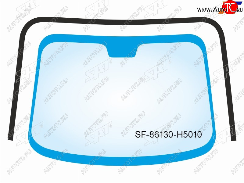 1 759 р. Молдинг лобового стекла (П-образный) Hyundai Solaris 17-20  Accent 17-22  Solaris HS 24- SAT SF-86130-H5010  с доставкой в г. Кемерово