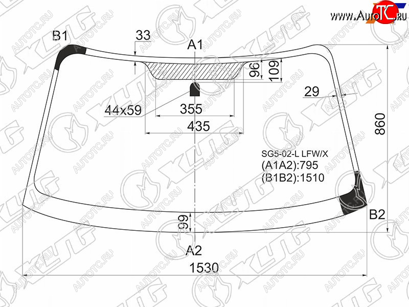 6 999 р. Стекло лобовое Subaru Forester 02-08 XYG SG5-02-L LFW/X  с доставкой в г. Кемерово