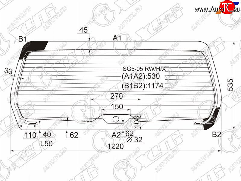 7 899 р. Стекло заднее (Цвет зеленый Обогрев) Subaru Forester 05-08 XYG SG5-05 RW/H/X  с доставкой в г. Кемерово