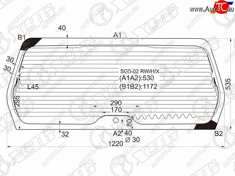 7 899 р. Стекло заднее (Цвет зеленый Обогрев) Subaru Forester 02-05 XYG SG5-02 RW/H/X  с доставкой в г. Кемерово