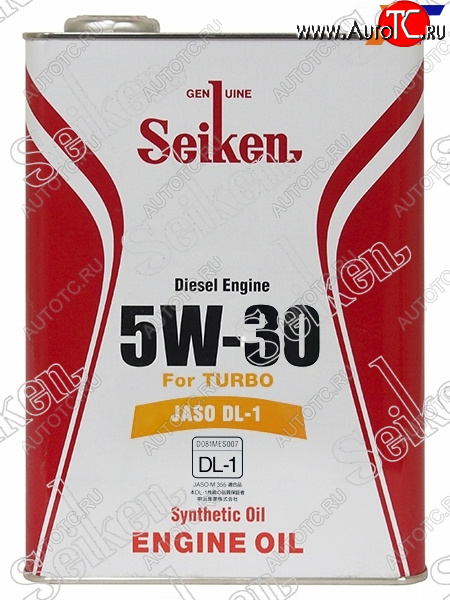 3 199 р. Масло моторное SEIKEN SYNTHETIC DL-1 5W-30 4л SEIKEN SKDL15W30C  с доставкой в г. Кемерово