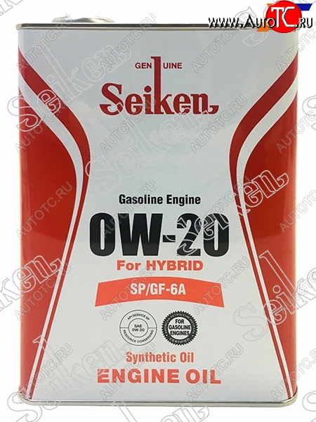 3 299 р. Масло моторное SEIKEN SYNTHETIC SPGF-6A 0W-20 4л SEIKEN SKSPGF6A0W20C  с доставкой в г. Кемерово