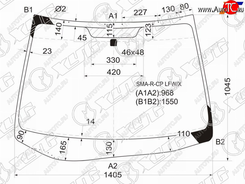 10 299 р. Стекло лобовое HONDA STREAM 06-14 XYG SMA-R-CP LFW/X  с доставкой в г. Кемерово