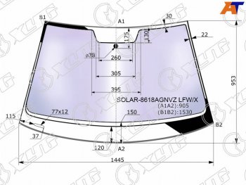 13 299 р. Стекло лобовое (Атермальное Молдинг) XYG Volkswagen Golf 7 дорестайлинг, хэтчбэк 5 дв. (2012-2017)  с доставкой в г. Кемерово. Увеличить фотографию 2
