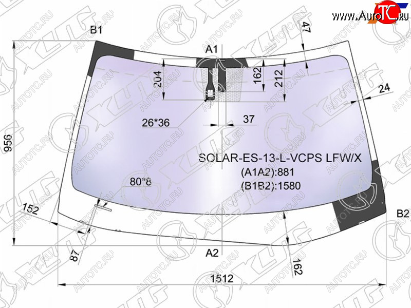 22 199 р. Стекло лобовое (Атермальное Датчик дождя Молдинг) XYG Lexus ES350 XV60 дорестайлинг (2012-2015)  с доставкой в г. Кемерово