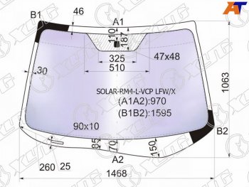23 399 р. Стекло лобовое атермальное HONDA CR-V RM1RM4 12-17 (Solar-X защита от ультрафиолета)                XYG SOLAR-RM4-L-VCP LFW/X  с доставкой в г. Кемерово. Увеличить фотографию 1