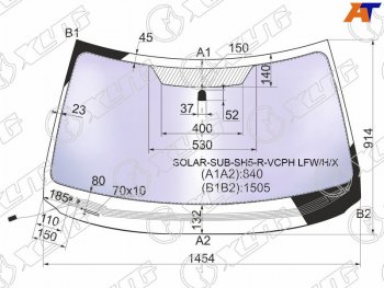 21 549 р. Стекло лобовое атермальное с обогревом щеток SUBARU FORESTER RHD 08-13 (Solar-X защита от ультрафиол XYG SOLAR-SUB-SH5-R-VCPH LFW/H/X  с доставкой в г. Кемерово. Увеличить фотографию 1