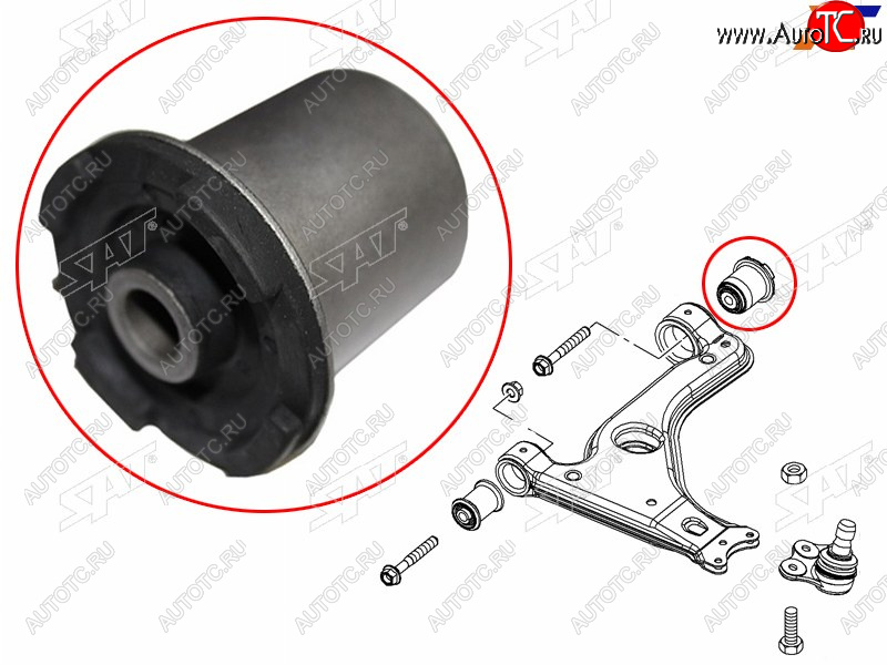 429 р. Сайлентблок Opel Astra 98-13  Zafira 99-14  Astra Family 11-14  Astra GTC 04-15  Subaru Traviq 0 SAT ST-0352324  с доставкой в г. Кемерово