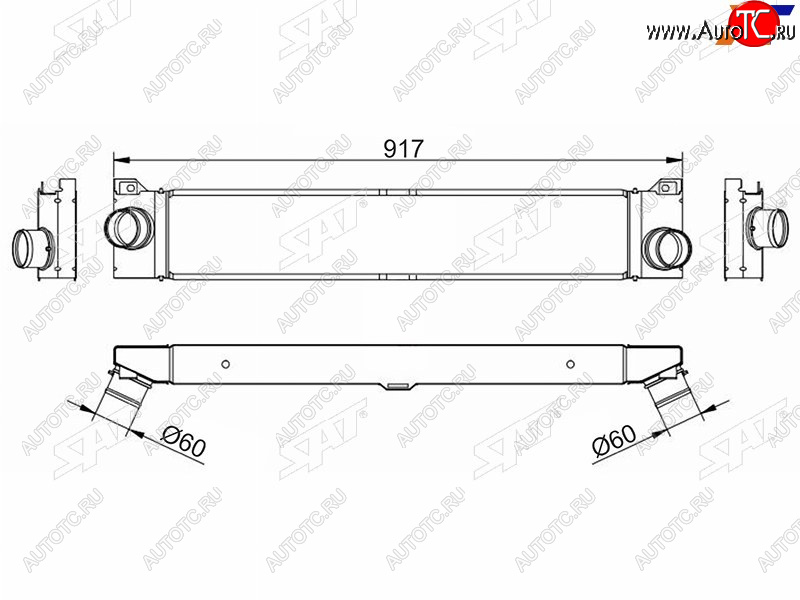8 999 р. Интеркулер CITROEN JUMPER 06FIAT DUCATO 06-PEUGEOT BOXER 06- SAT ST-0384K1  с доставкой в г. Кемерово